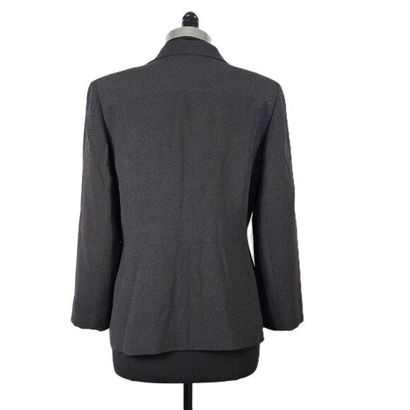 Anne Klein Tailored One Button Career Suit Blazer Jacket Sz 12 Lined Vintage - Picture 7 of 15